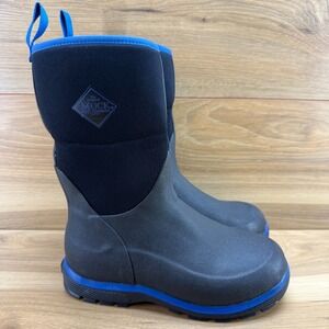 MUCK Boots Kids Boys 4 Element Snow Waterproof Mid Calf Boots Black Blue